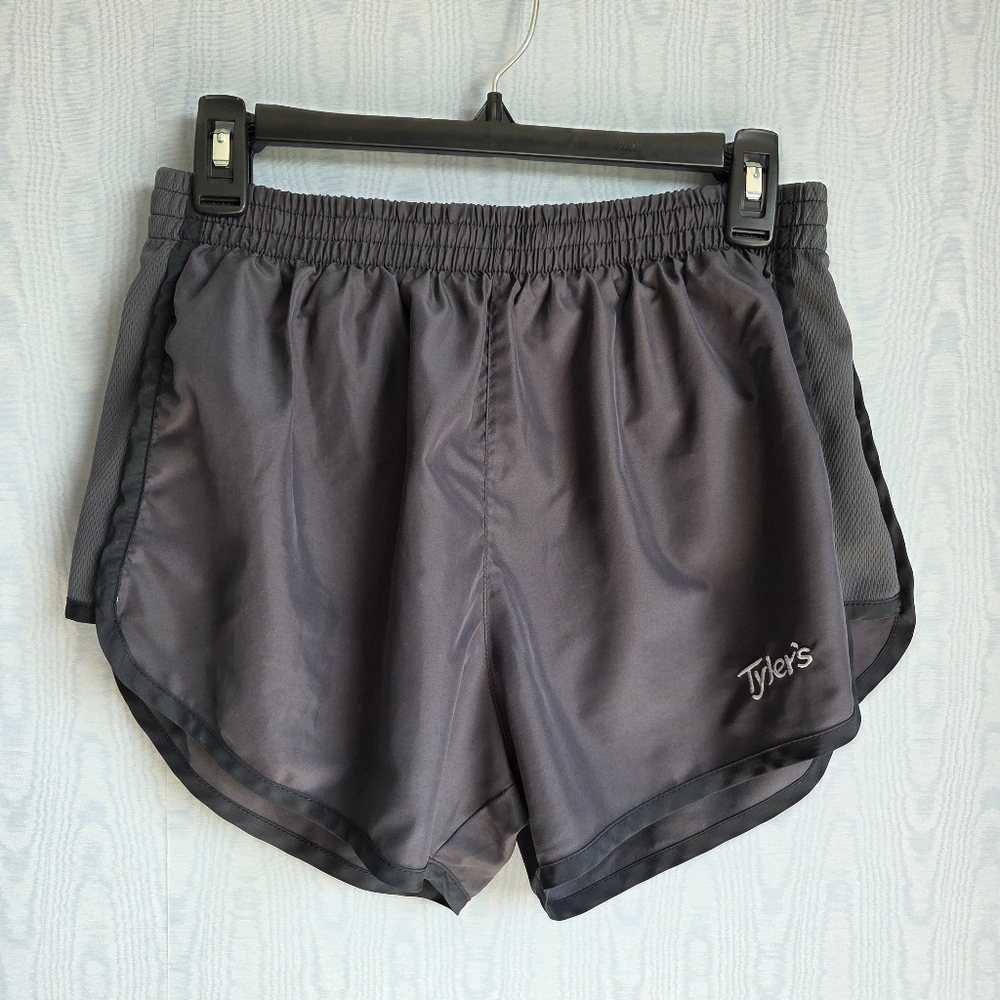 Tyler's Texas Womens Running Shorts Gray Embroidered L Lined Drawstring